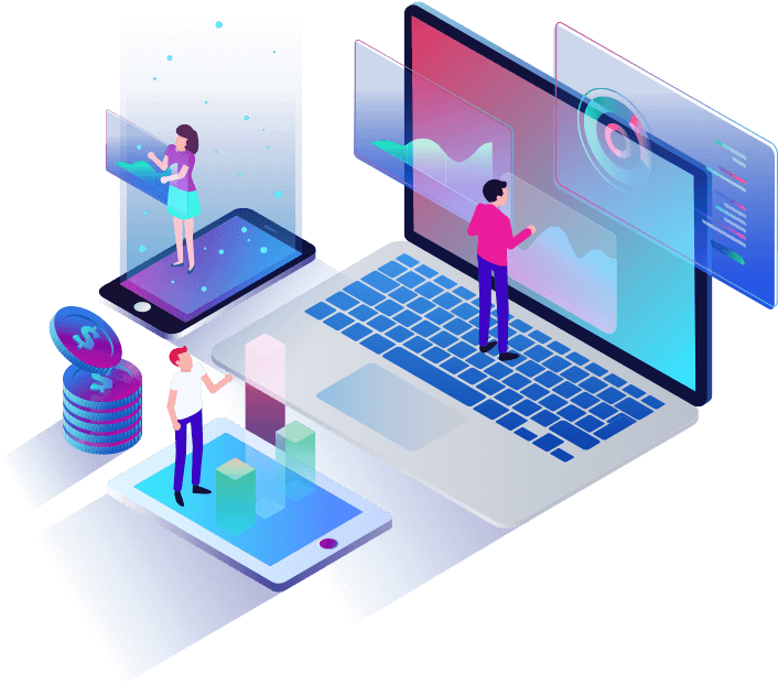 Enterprise Cybersecurity Architecture and Threat Protection Illustration